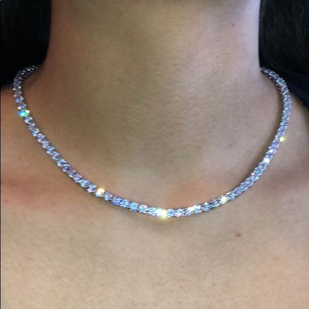 16” & 18” Choker- 3mm tennis necklace- cz stones